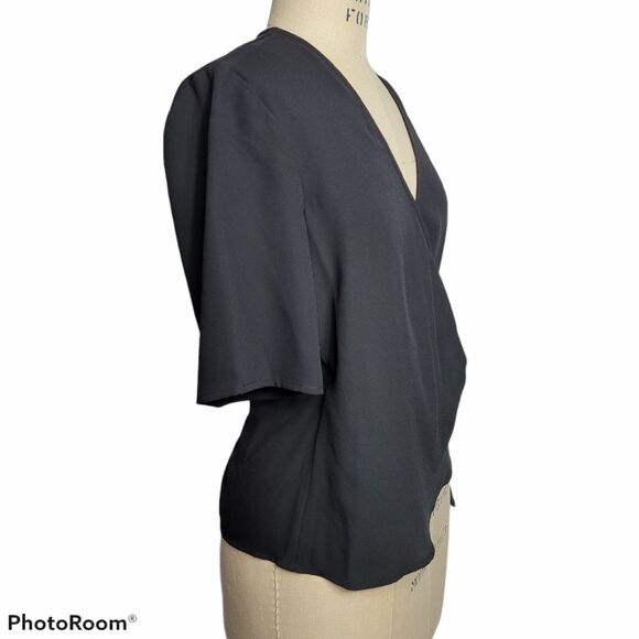 Bcbgeneration Elbow Sleeve Wrap Top Size SMALL - Picture 9 of 13